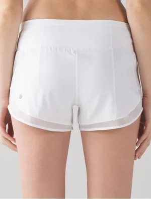 Lululemon Mind Over Miles Short White Size 6 Preppy Coastal Low Rise Workout thumbnail 1