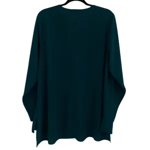 EVRI Women Teal V Neck Long Sleeve Tunic Top Plus Size 0X Loosefit Comfort Work thumbnail 8