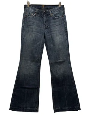 7 For All Mankind Dojo Flared Jeans‎ Womens Size 26 Blue Denim Bootcut western thumbnail 1