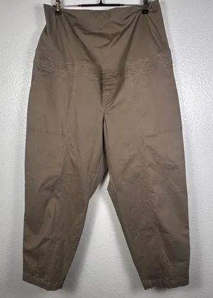 Isabel Maternity Utility Barrel Pants‎ Brown XXL Full Panel thumbnail 1