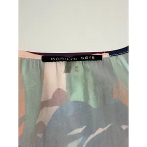 Marilyn Seyb Abstract Tropical Print Sleeveless Tank Top Size 10 thumbnail 4