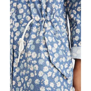 Madewell Preppy Ruffle-Neck Anorak‎ Raincoat French Floral Blue Moon Size Smalll thumbnail 3