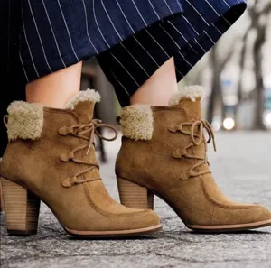 Ugg Analise Suede Lace Up Booties Boots Shoes 6.5 thumbnail 1