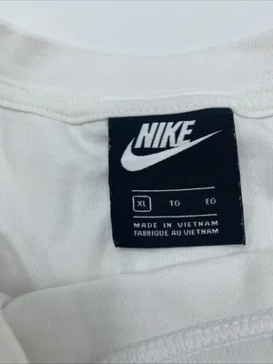 Nike White Cropped Double Swoosh Logo Oversized T-Shirt Womens CJ3764 XL extra L thumbnail 3