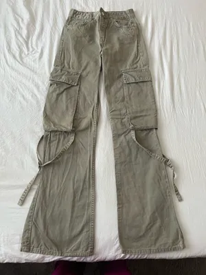 ZARA Mid-Rise TRF Cargo Jeans thumbnail 3
