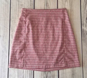 Brandy Melville Pink Plaid Mini Skirt thumbnail 1