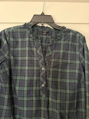 Talbots Plaid Long Sleeve Blouse thumbnail 4