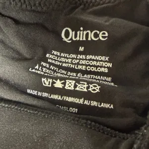 Quince Women Black Nylon Spandex Stretch Scoop Neck Bralette Medium NWOT thumbnail 2