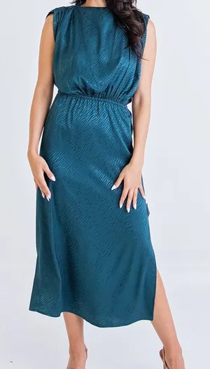 Karlie Satin Forest Midi Dress Size Small thumbnail 1