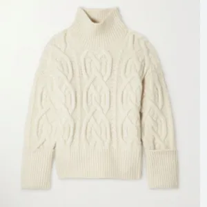 Citizens of Humanity Zola Aran Cable-Knit Chunky Turtleneck Sweater Sz XS/S thumbnail 11