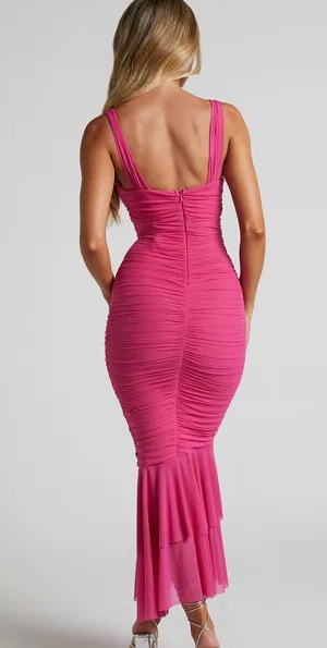 Showpo Pink Long Dress thumbnail 2