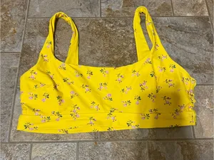 aerie | Yellow Scoop Bikini Top with High waist bikini bottom thumbnail 6