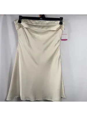 Beginning Boutique Annie Cream Strapless Mini Dress US 6 NWT thumbnail 3