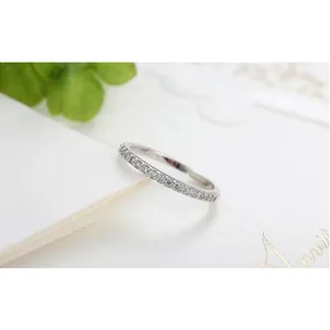 NEW Dainty 14k Gold Plated S925 Simulated Diamond Band Ring, Adjustable Band‎ thumbnail 8