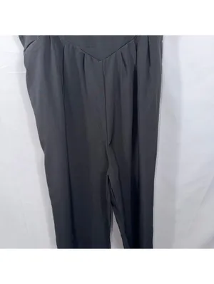Women’s Black Wide Leg Jumpsuit Overalls Size Large thumbnail 4