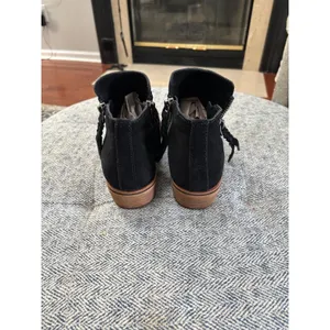 Dolce Vita Black Suede Ankle Booties Dual Zip Tassel Boots Size 10 thumbnail 4