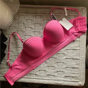 Pink Lace Bra Top Size 34C thumbnail 16
