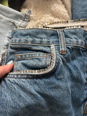 Reformation bedazzled jeans thumbnail 4