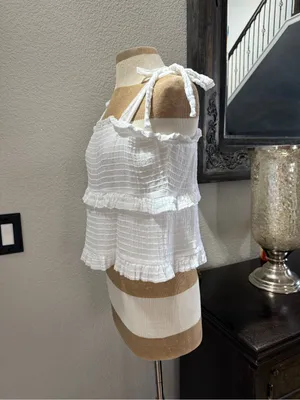 Altar’d State Tank top Ruffled Tie Sleeveless Square Neck M thumbnail 3