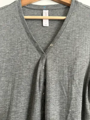 Auden Gray Long Sleeve Sleepwear Top thumbnail 3