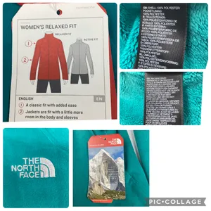 The North Face Women’s Morningglory Full Zip Fleece Jacket Teal NEW with Tag thumbnail 4