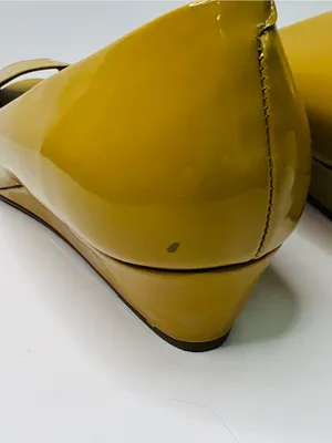 Talbots Tanish Patent Peep-Toe Flats Size 10-1/2 M with 1-1/2” Wedge Heel thumbnail 6