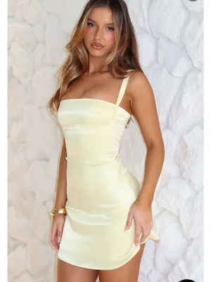 WHITE FOX Just A Girl Mini Dress Lemon, S thumbnail 7