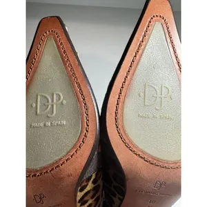 Donald J Pliner Leopard Print Mule Pointed Toe Kitten Heel Fur Size 10 Secretary thumbnail 11