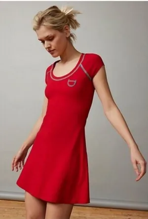 BDG Urban Outfitters New Red Annabelle Tee‎ Mini Dress Contrast Stitch Small thumbnail 1