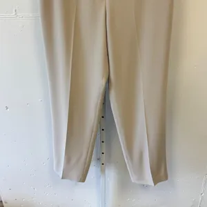 Jones New York Collection Beige Straight Leg Dress Pants Tan High Rise Slacks 12 thumbnail 4