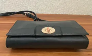 KATE SPADE Black Leather Hampton Road Juliana Turnlock Crossbody Bag thumbnail 6
