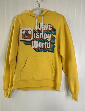 Walt Disney World Hoodie Butter Yellow Disney Parks Retro Graphic Size Small thumbnail 1