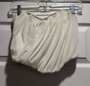 Strapless White Top Size M thumbnail 1