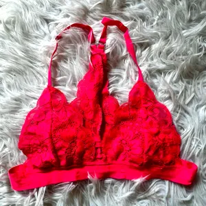 Free people we are hah sistah hot pink adjustable racerback bralette size S thumbnail 4