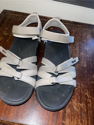 Teva Gray Strappy Outdoor Sandals with Black Footbed - US 8 thumbnail 3