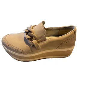 Dolce Vita Nude Beige Platform Chain Loafers Womens 7.5 Wingtip Chunky Shoe thumbnail 2