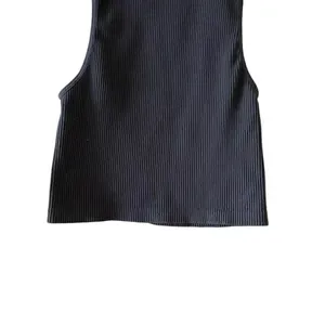 Zara Black Ribbed Knit Mock Neck Sleeveless Women’s Blouse SZ S #1702 thumbnail 3
