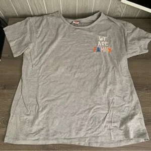 Junk Food We Are Family Embroidered Tee Gray Cotton M thumbnail 3