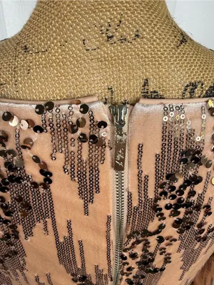 Eliza J Size 12 Rose Gold Sequin 3/4 Sleeve Cocktail Party Dress NWOT thumbnail 9