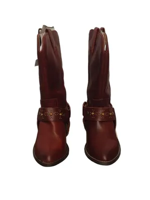 DINGO - Dl 251 appaloosa wine tall cowboy boots w/ harness size 6.5 NIB thumbnail 3