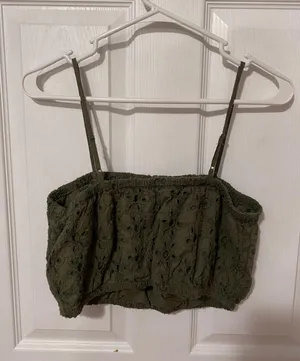 American Eagle Green Crop Top thumbnail 2