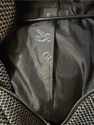 Guess Woven Black & White Belted Trench Coat Jacket thumbnail 7