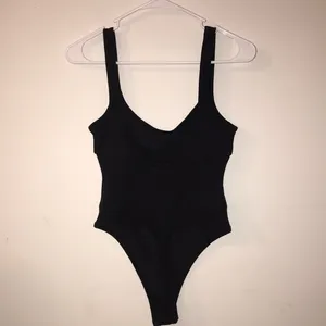 For Love & Lemons Clara Retro Ribbed One Piece Thong Swim Suit Size Medium NWOT thumbnail 5