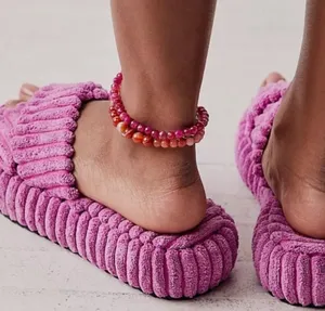 Free People Two Days in Ibiza Platform Sandals Womens 9 Orchid Slides Beach Boho thumbnail 3