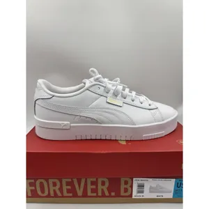 PUMA Court Sneaker, White, Women's Casual Low Top Leather Shoes Size 10 thumbnail 9