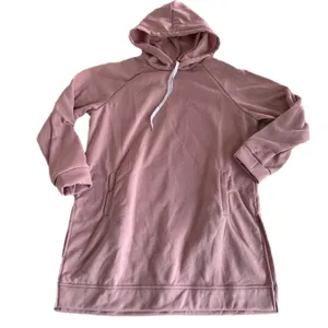 Women's Oversized Hoodie Dress with Split Sides Blush Size XL #260495 thumbnail 1