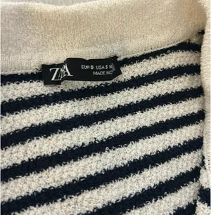 Zara sweater dress black and white striped thumbnail 2