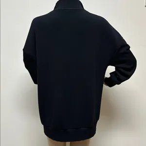 Varley Double Soft Black Masie Longline Sweat Shirt size S thumbnail 9