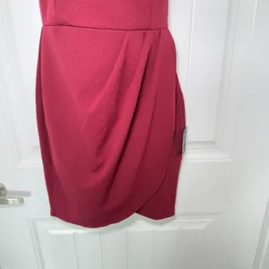 Lulus Medium Forever Your Girl Wine Red Mini Dress Modern Cocktail Minimalist thumbnail 7