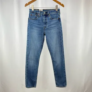 NWT Levi’s 501 Skinny Jeans in Blue Size 25 x 28‎ thumbnail 4